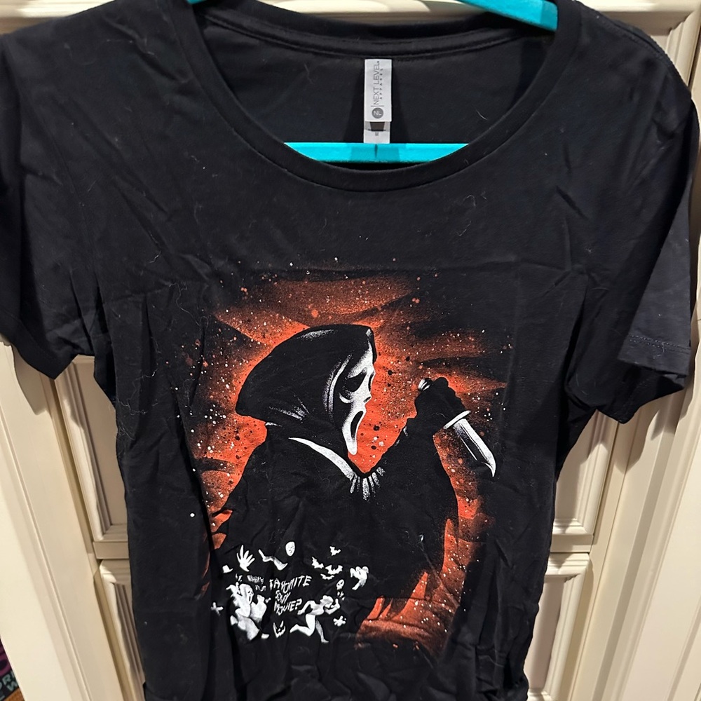 Scream Ghost Face - Women's Apparel Short Sleeve Black Medium